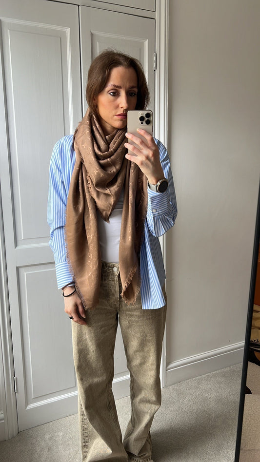 Louis Vuitton Fuchsia Monogram Shawl (RRP £475)