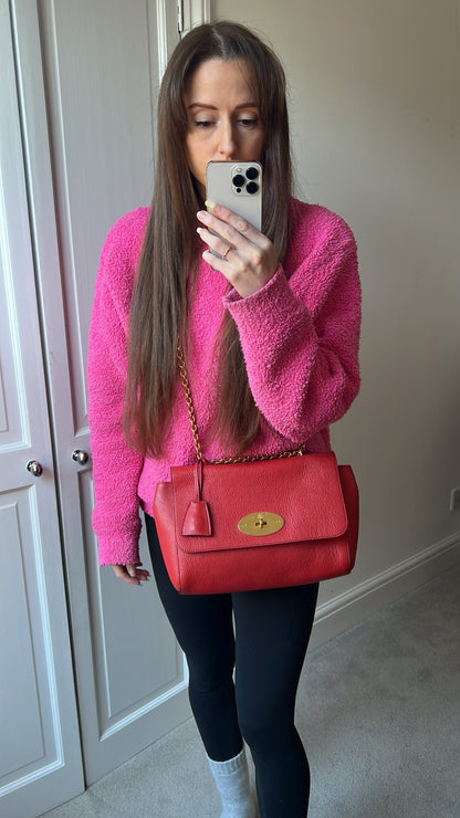 Mulberry Lipstick Red Medium Lily with Gold Hardware (RRP £1095)