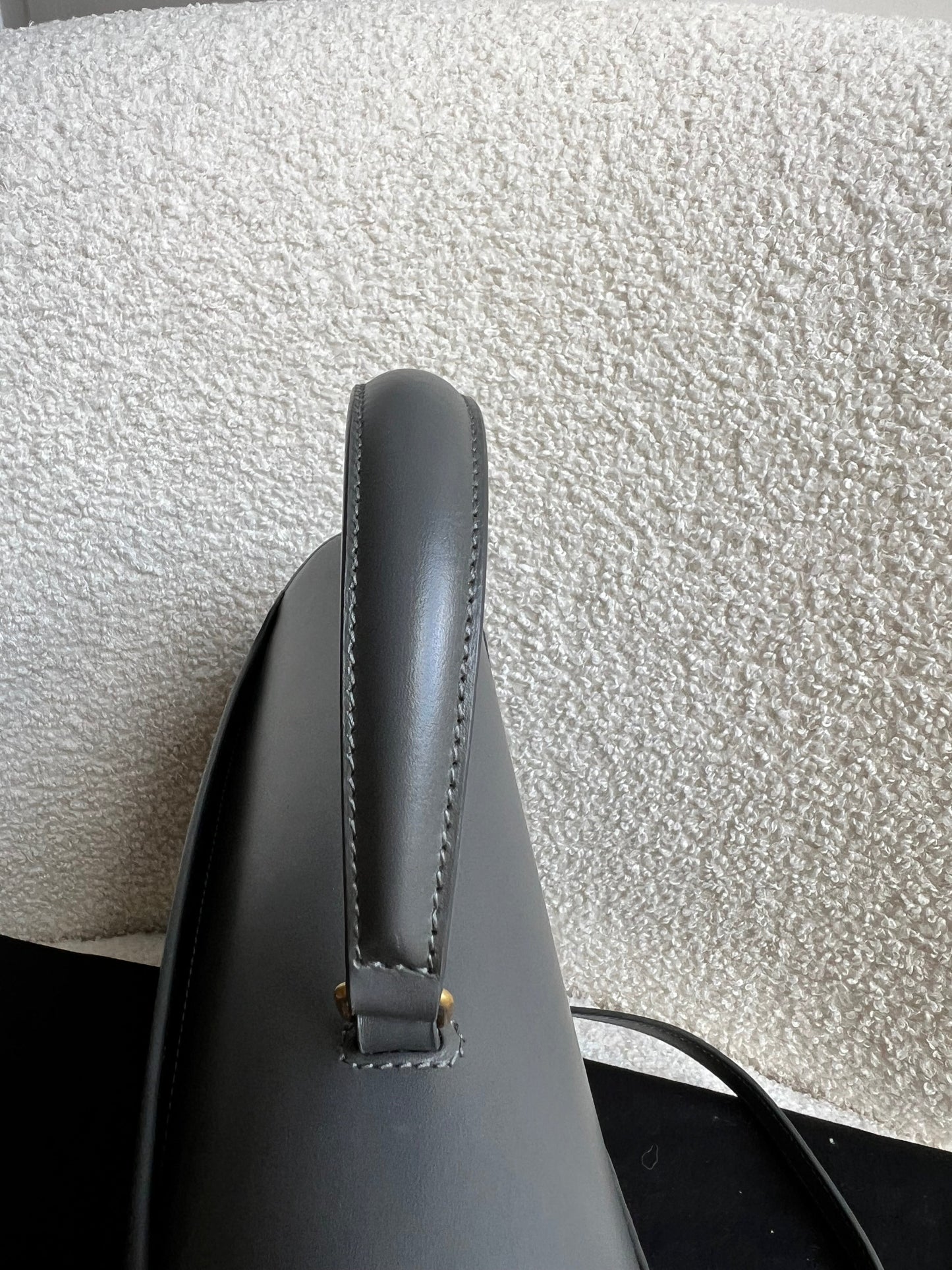 Saint Laurent YSL Cassandra Top Handle with Strap in Storm Grey Calfskin & Suede (RRP £2740)