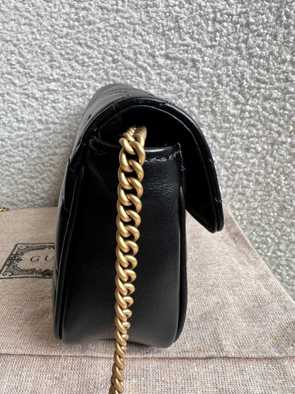 Gucci GG Black Marmont Super Mini Shoulder Bag (RRP £985)