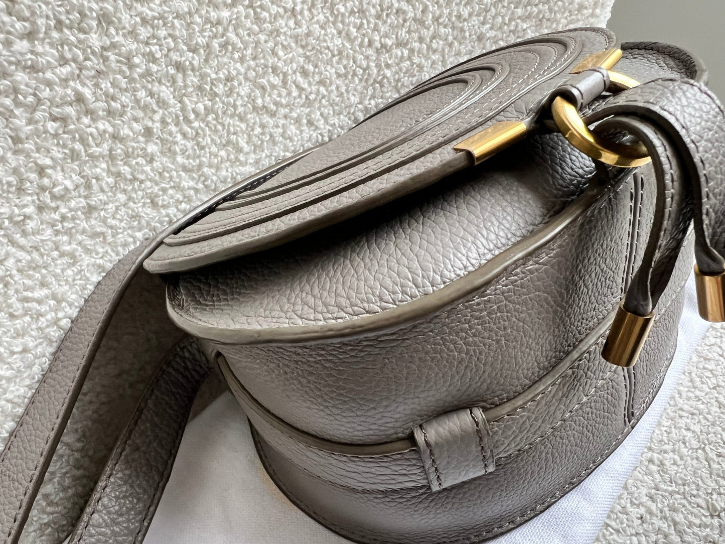 Chloe Small Cashmere Grey Marcie Saddle Bag (RRP £1050)