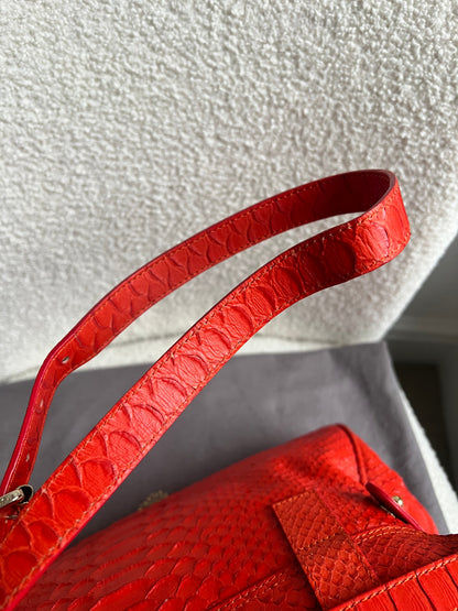 Mulberry Flame Red Silky Snake Print Regular Alexa (RRP £1100)