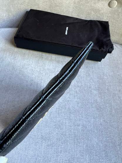 Yves Saint Laurent (YSL) Black Cassandra Zip Pouch (RRP £365)