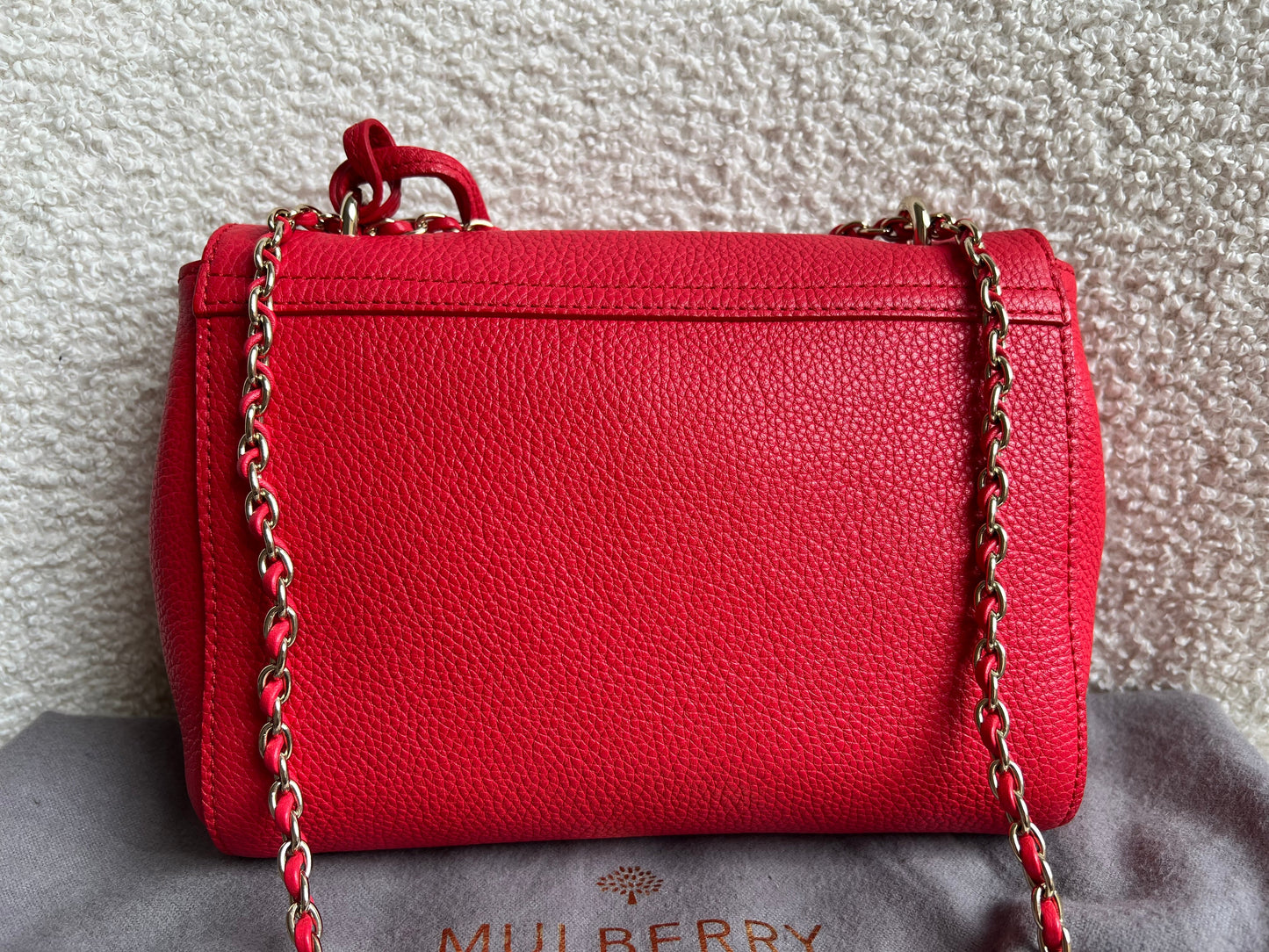 Mulberry Hibiscus Red Regular Lily with Gold Hardware (RRP £995)