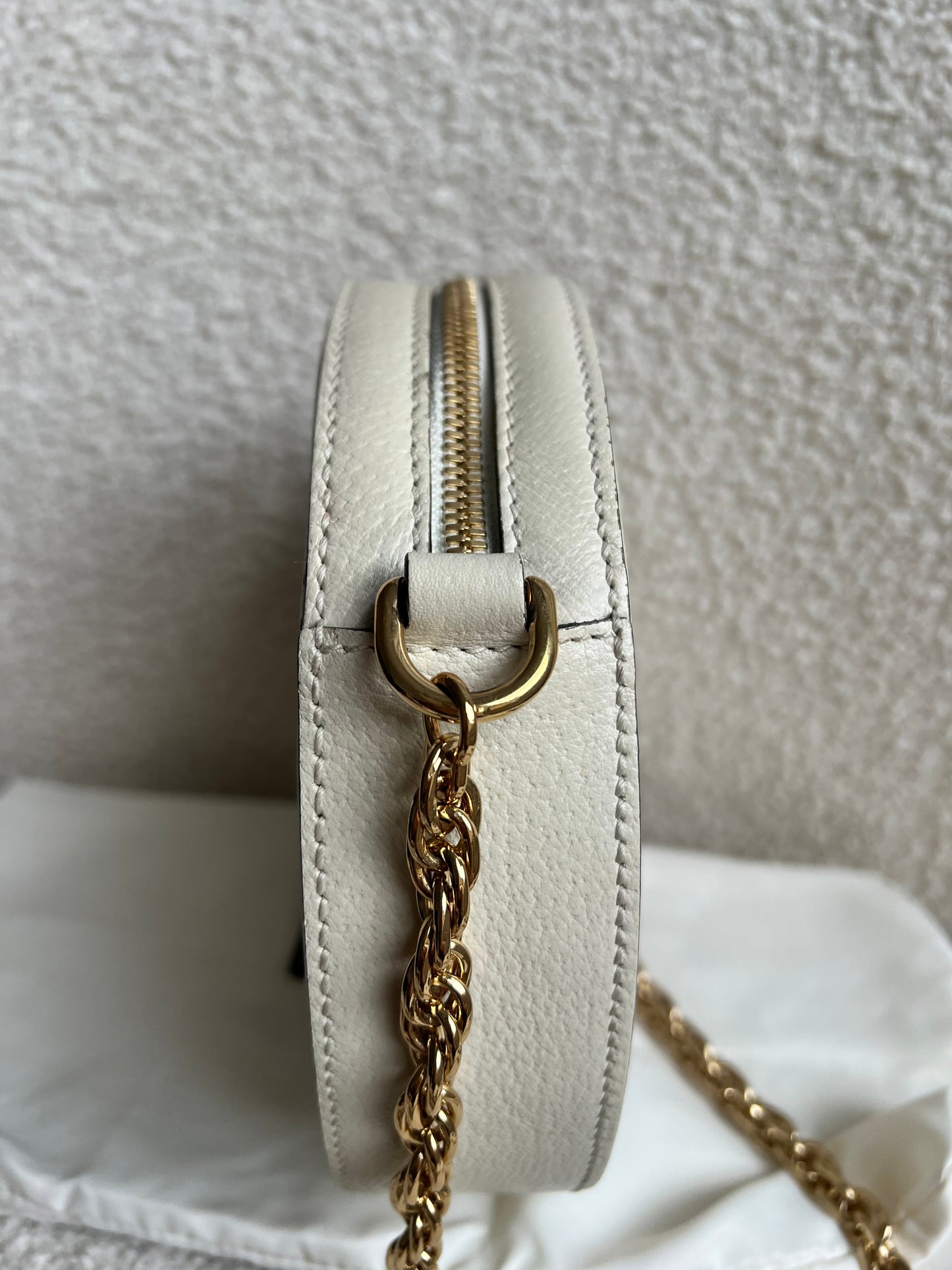 Gucci GG Round White Ophidia Small Shoulder Bag