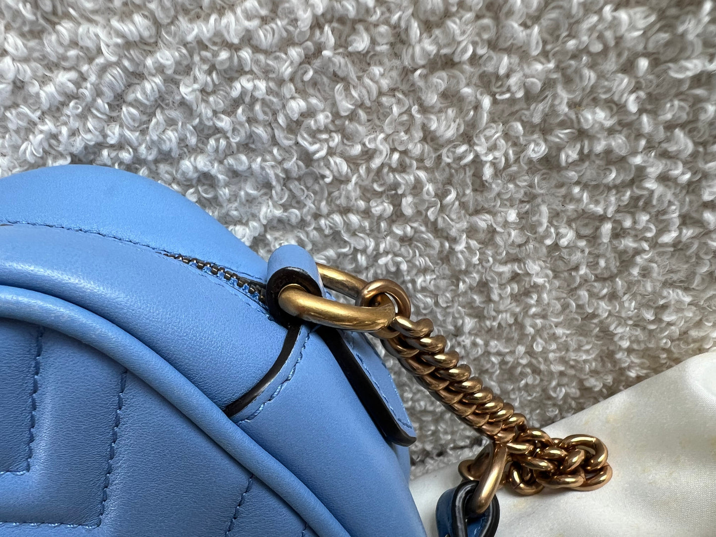 Gucci GG Blue Marmont Mini Shoulder Bag (RRP £1,360)