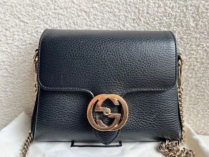 Gucci Interlocking GG Black Small Cross Body Bag