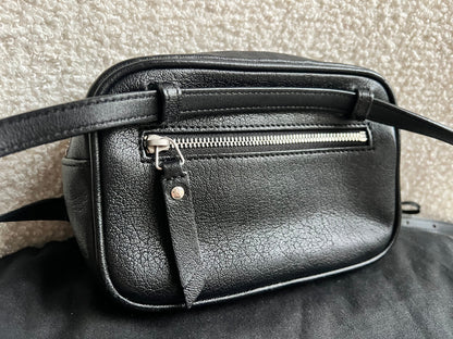 Yves Saint Laurent (YSL) Black Studded Lou Belt Bag