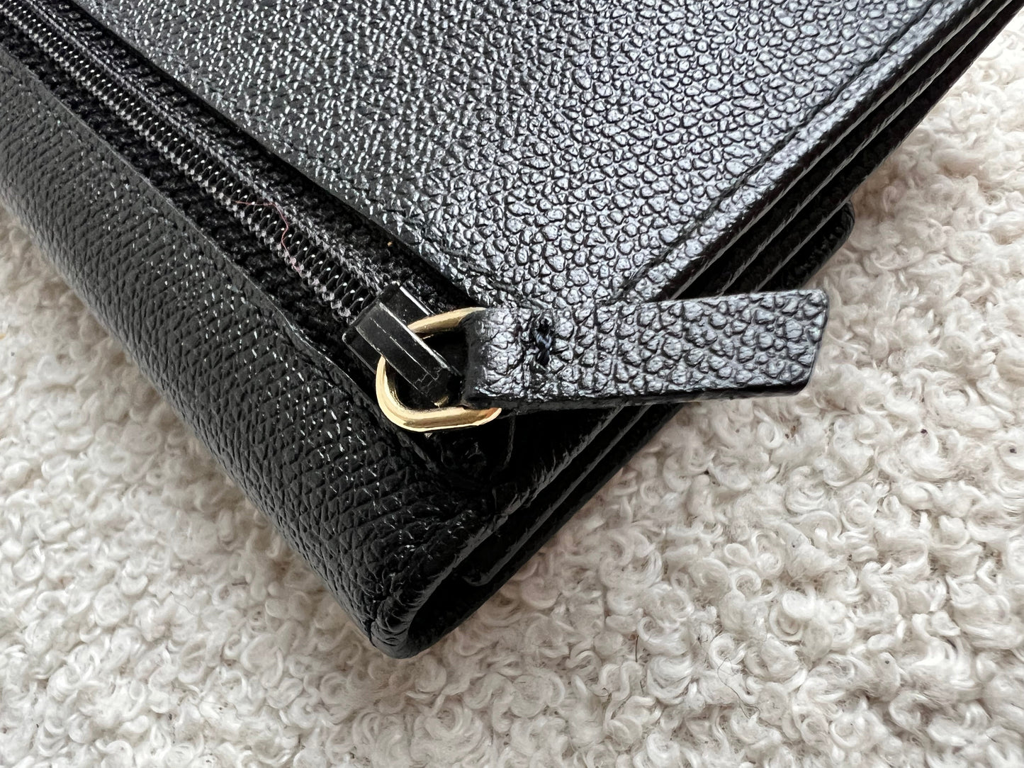 Chanel Black Coco Button Keyring Pouch