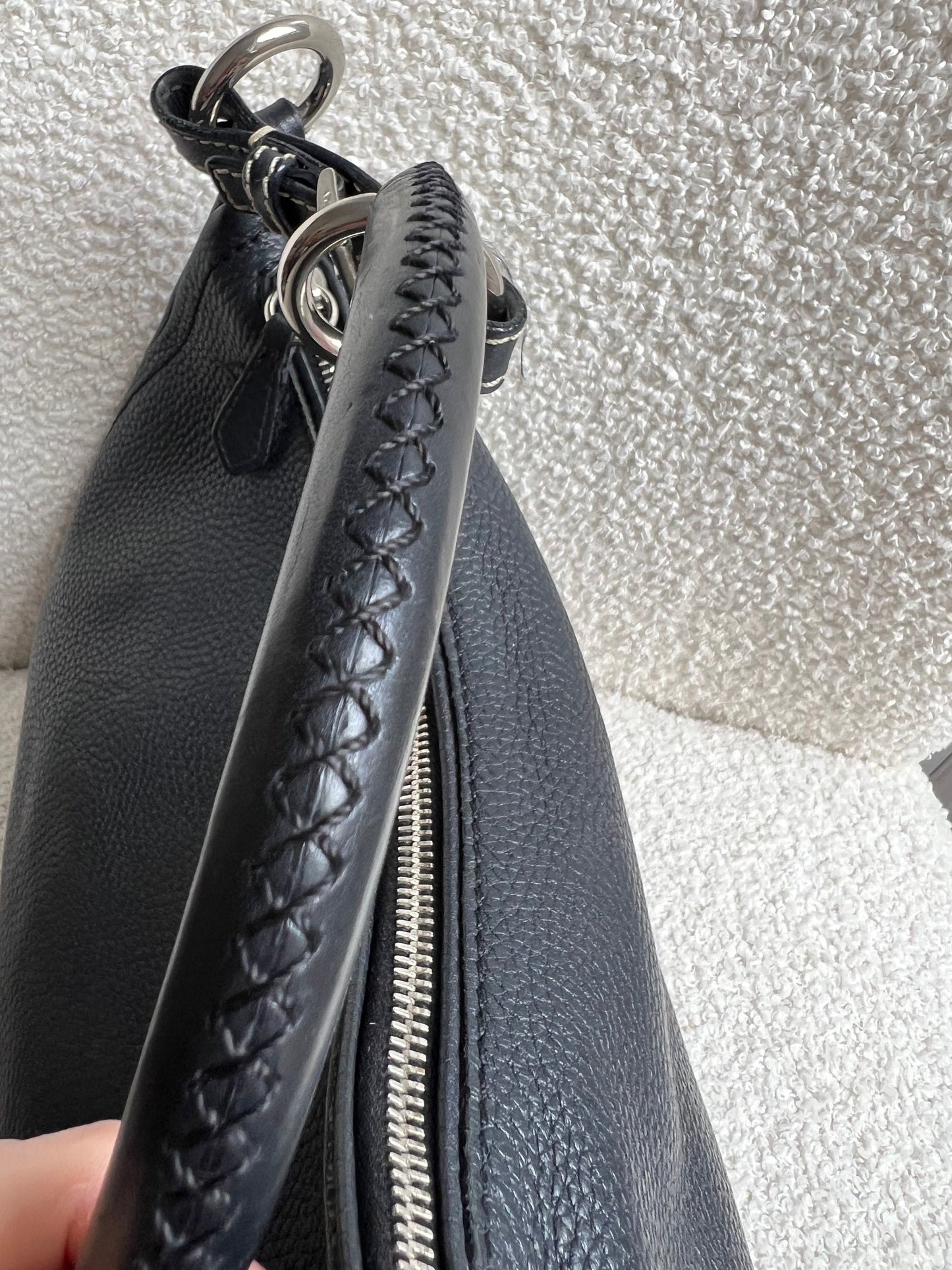 Prada Belted Zip Shoulder Bag Vitello Daino