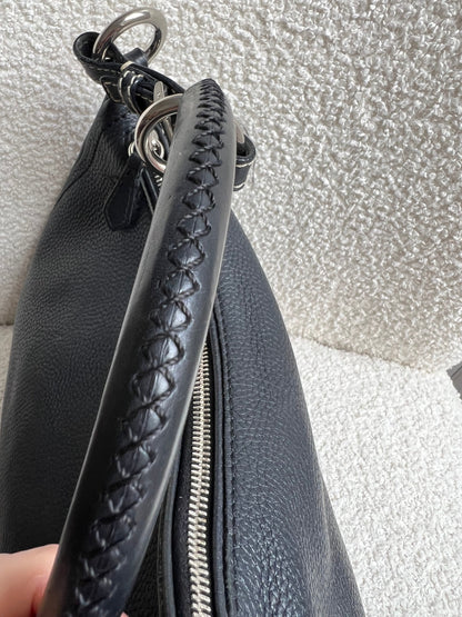 Prada Belted Zip Shoulder Bag Vitello Daino