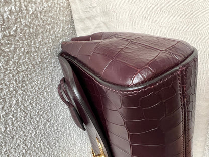 Mulberry Oxblood Deep Embossed Croc Medium Lily (RRP £1095)