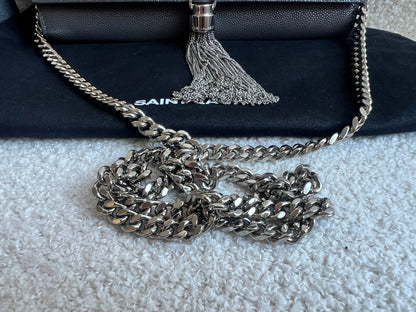 Yves Saint Laurent (YSL) Light Grey Small Kate Tassel (RRP £1,550)