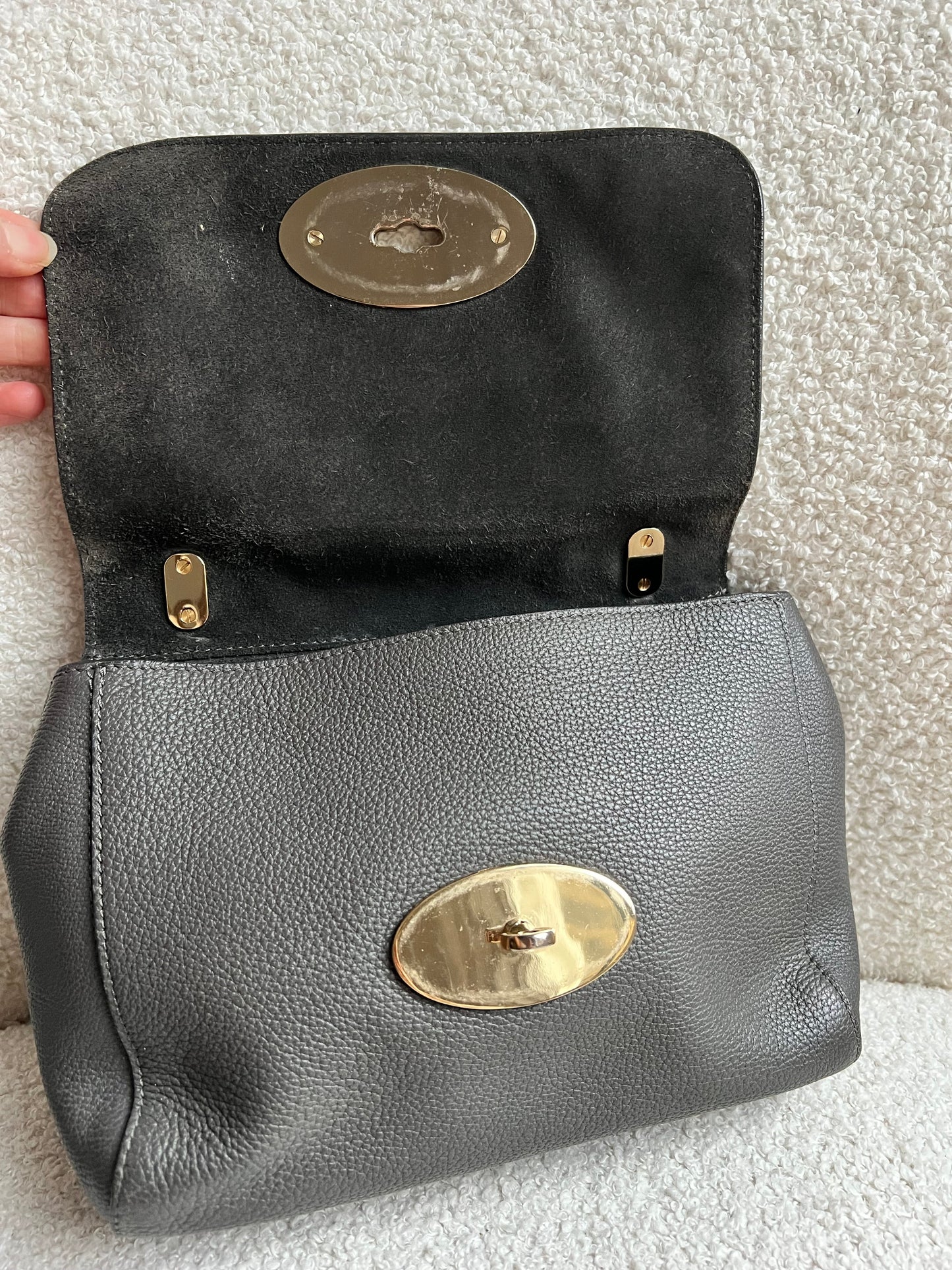 Mulberry Grey Regular Lily with Gold Hardware (RRP £995)