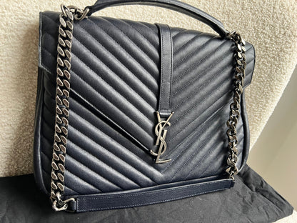 Yves Saint Laurent (YSL) Navy Large College (RRP £2,280)