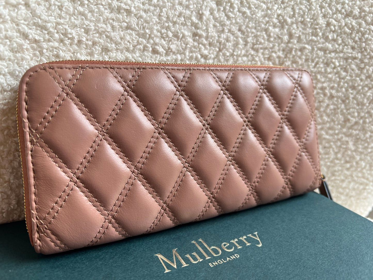Mulberry Blush Quilted Continental Wallet (RRP £345)