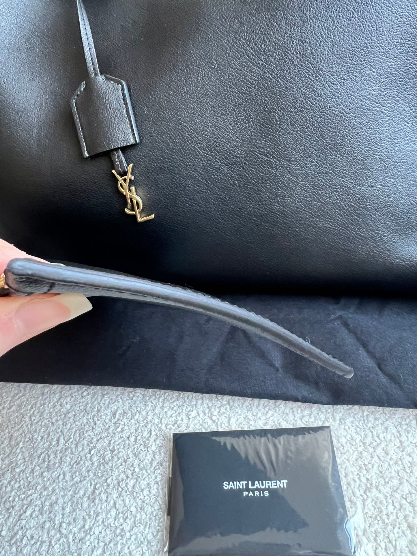 Yves Saint Laurent (YSL) Black E/W Shopping Tote (RRP £1115)