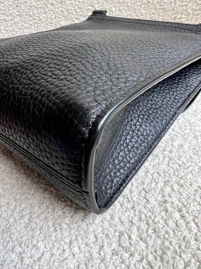 Mulberry Small Black Antony with striped strap