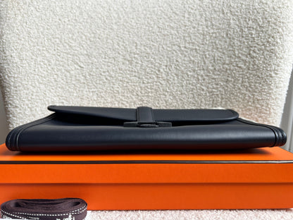 Hermes Jige Elan 29 Clutch in Bleu Nuit (RRP £3360)
