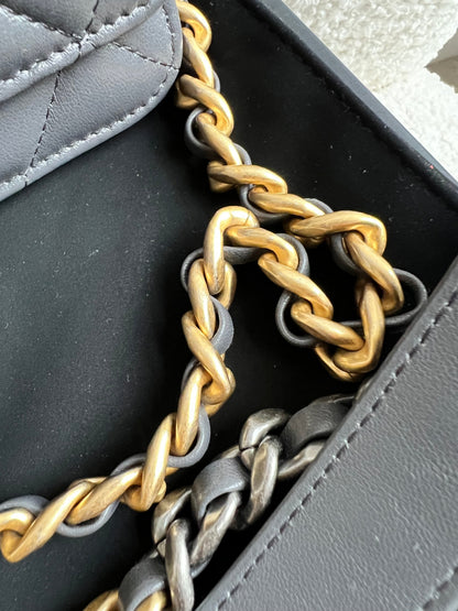 Chanel Grey 19 Wallet on Chain