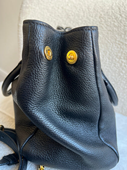 Prada Black Vitello Daino Tote