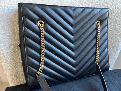 Yves Saint Laurent (YSL) Black Tribeca Shopper Tote
