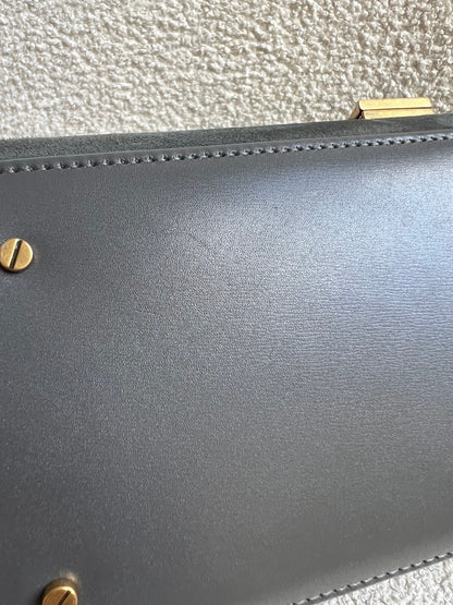 Saint Laurent YSL Cassandra Top Handle with Strap in Storm Grey Calfskin & Suede (RRP £2740)