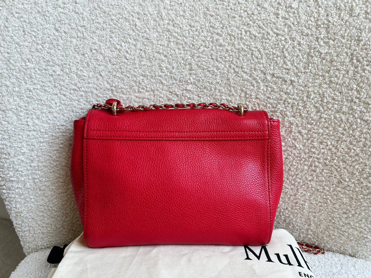 Mulberry Hibiscus Red Regular Lily with Gold Hardware (RRP £995)
