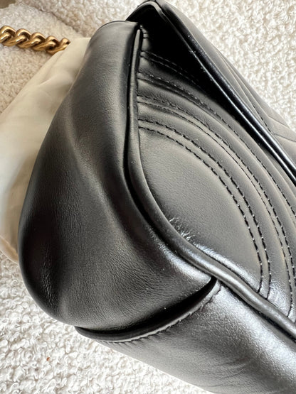 Gucci GG Black Marmont Small Shoulder Bag (RRP £2070)