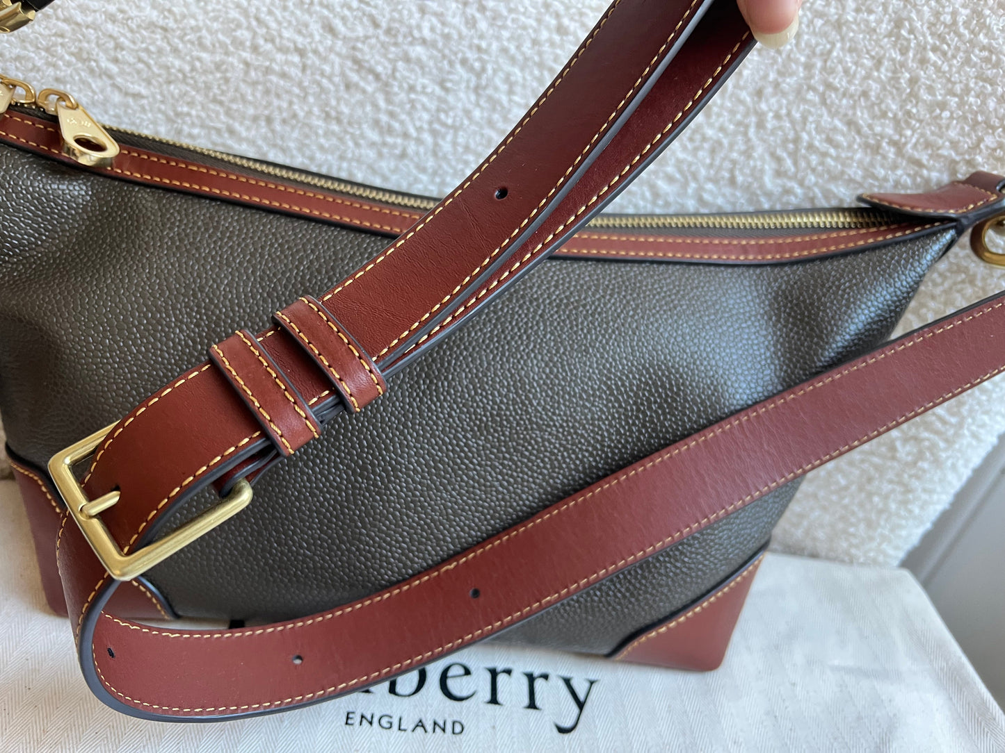 Mulberry Heritage Crossbody Clipper Eco Cognac Scotchgrain