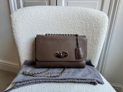 Mulberry Taupe Medium Lily with Silver Hardware (RRP £1095)