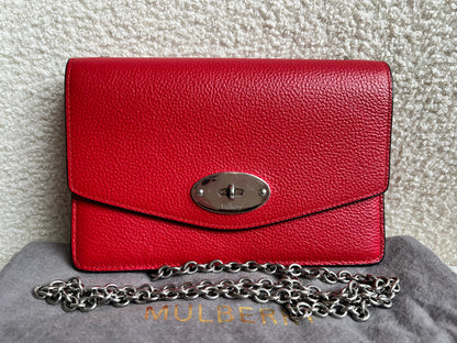 Mulberry Lancaster Red Small Darley Shoulder Bag (RRP £695)