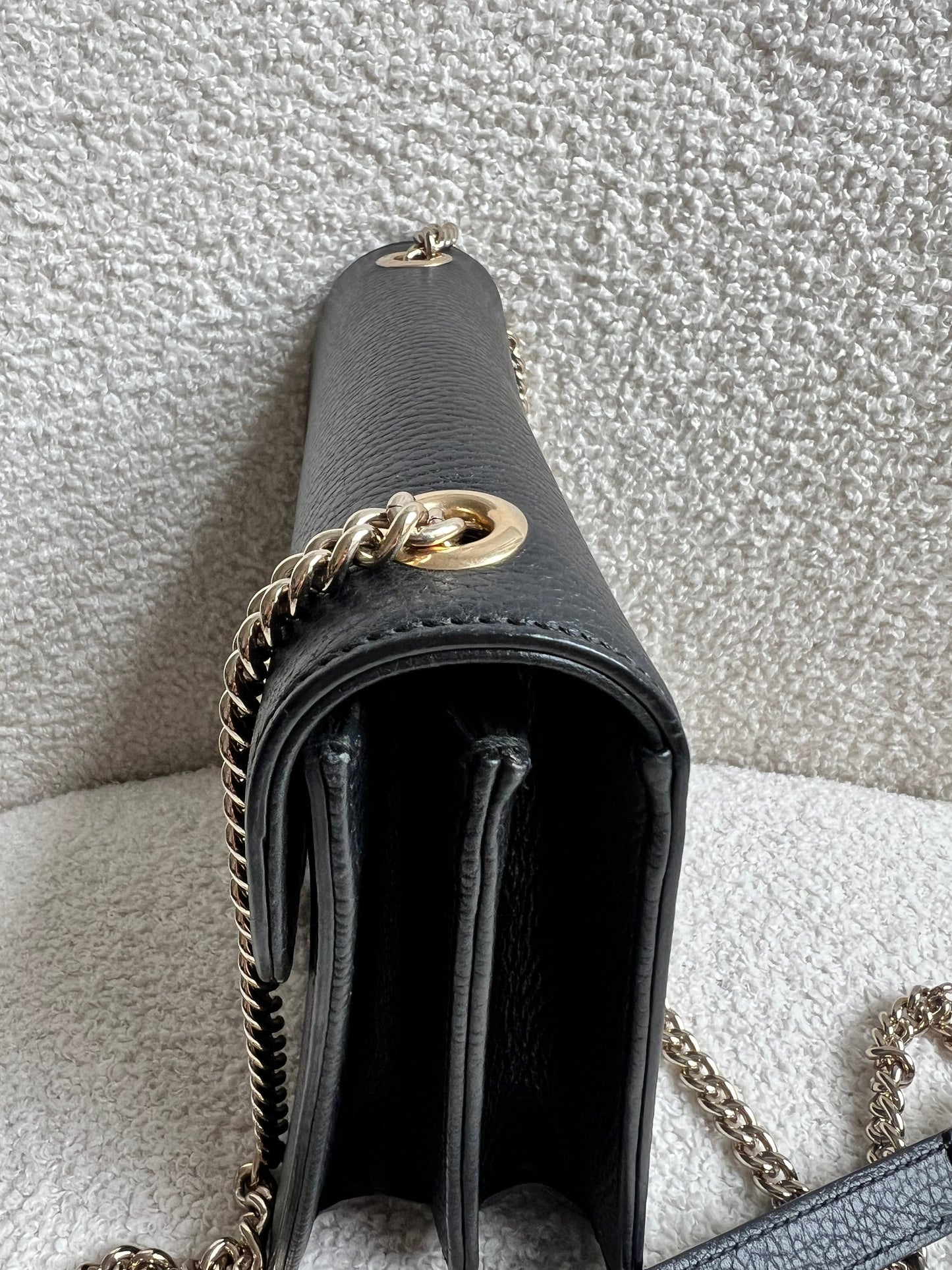 Gucci Interlocking GG Black Small Shoulder Bag
