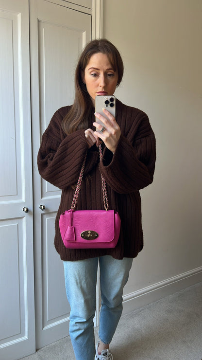 Mulberry Regular Lily in Mulberry Pink Heavy Grain (RRP £995)