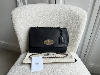Mulberry Black Medium Lily with Gold Hardware (RRP £1195)
