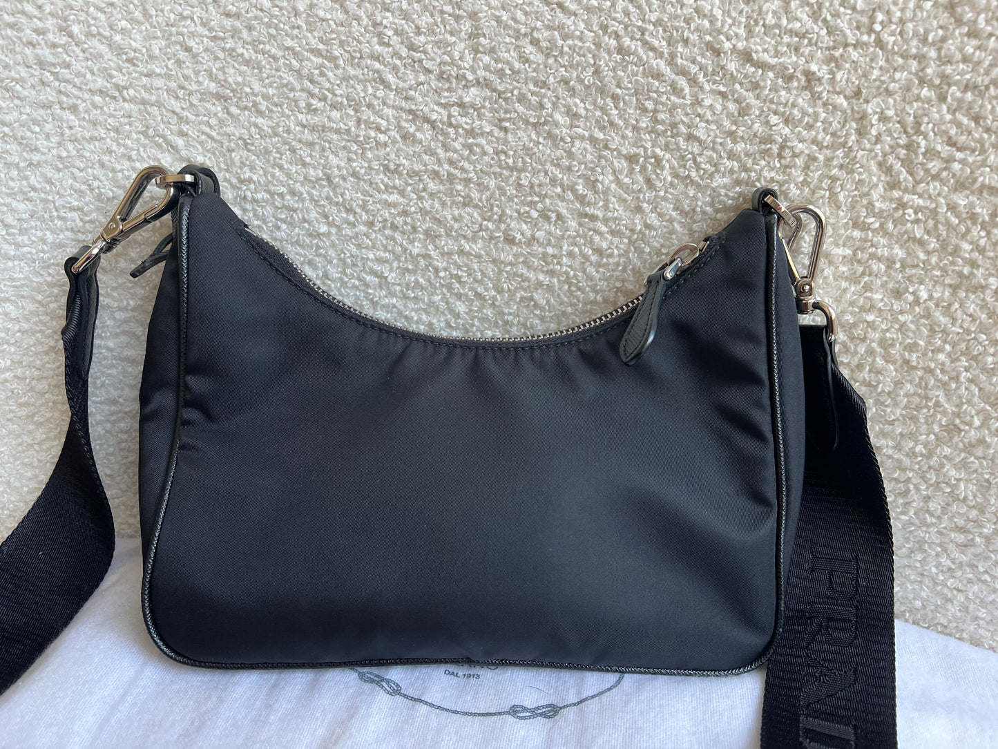 Prada Re-edition Black Nylon Shoulder Bag (RRP £1,500)