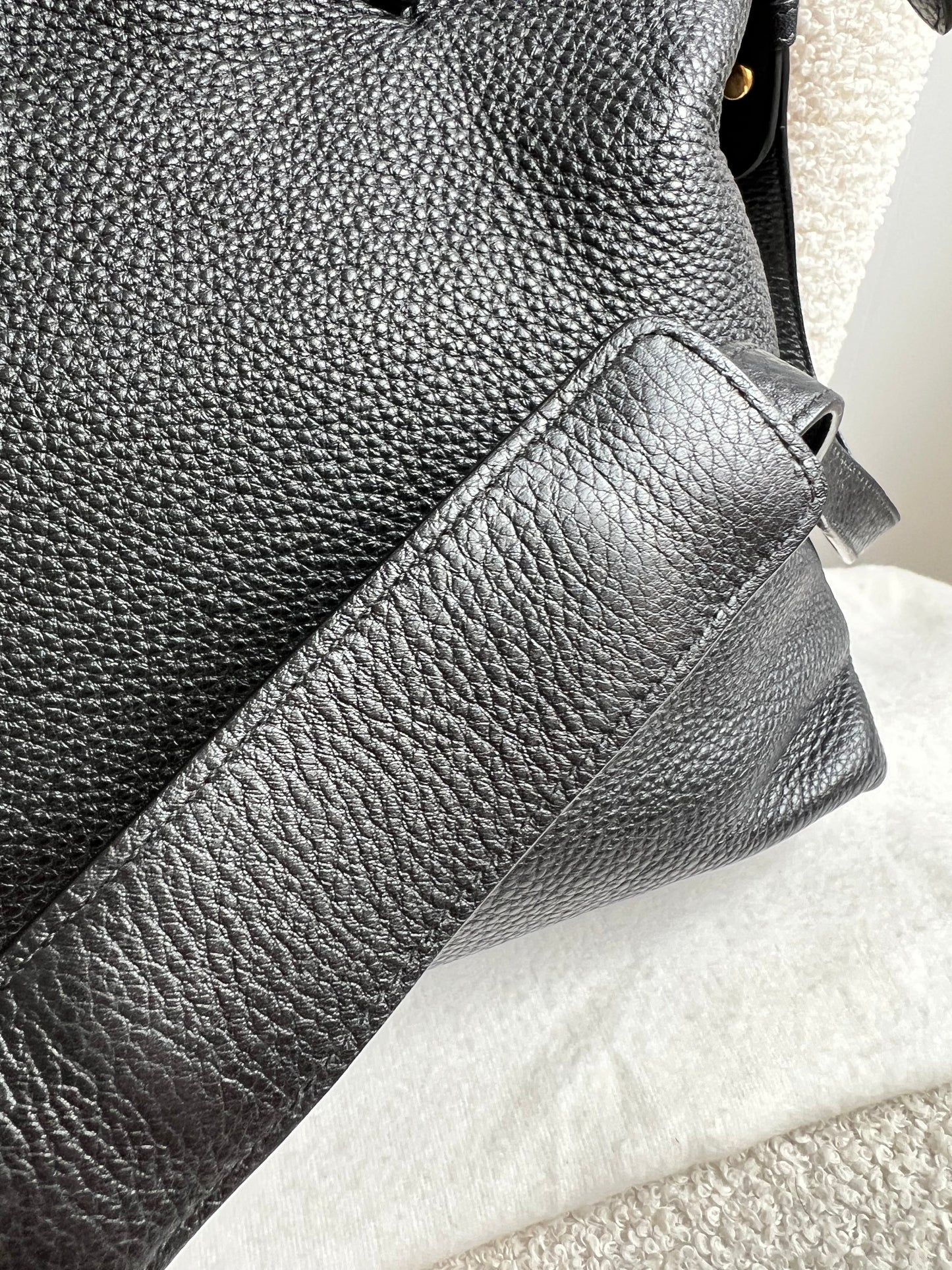 Prada Black Vitello Daino Shoulder Bag