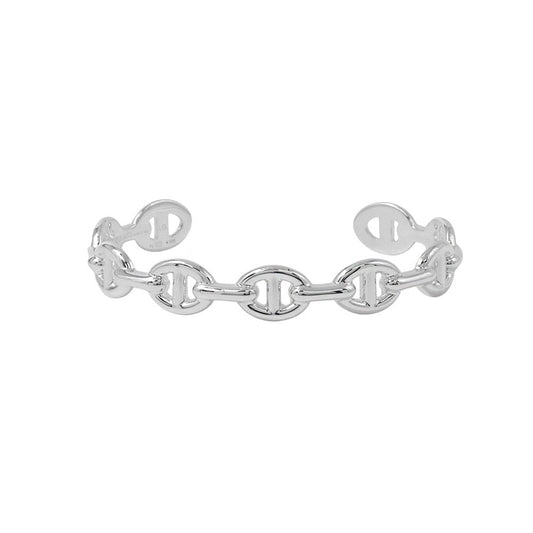 HERMES Chaine d'Ancre Bangle Size LG Silver SV925