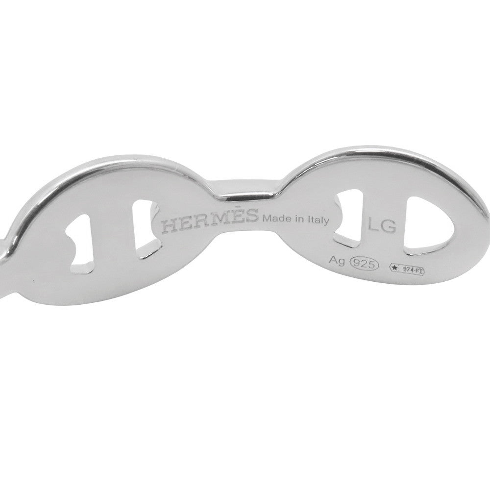 HERMES Chaine d'Ancre Bangle Size LG Silver SV925