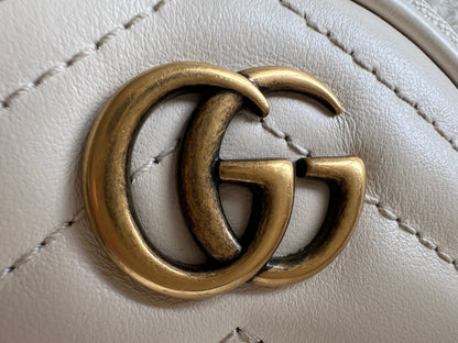 Gucci White GG Marmont Coin Pouch on Strap (RRP £395)