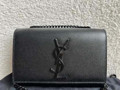 Yves Saint Laurent (YSL) Black on Black Mini Kate