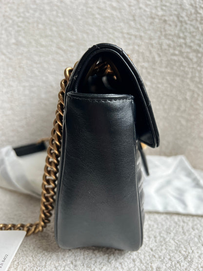 Gucci GG Black Marmont Small Shoulder Bag (RRP £2070)