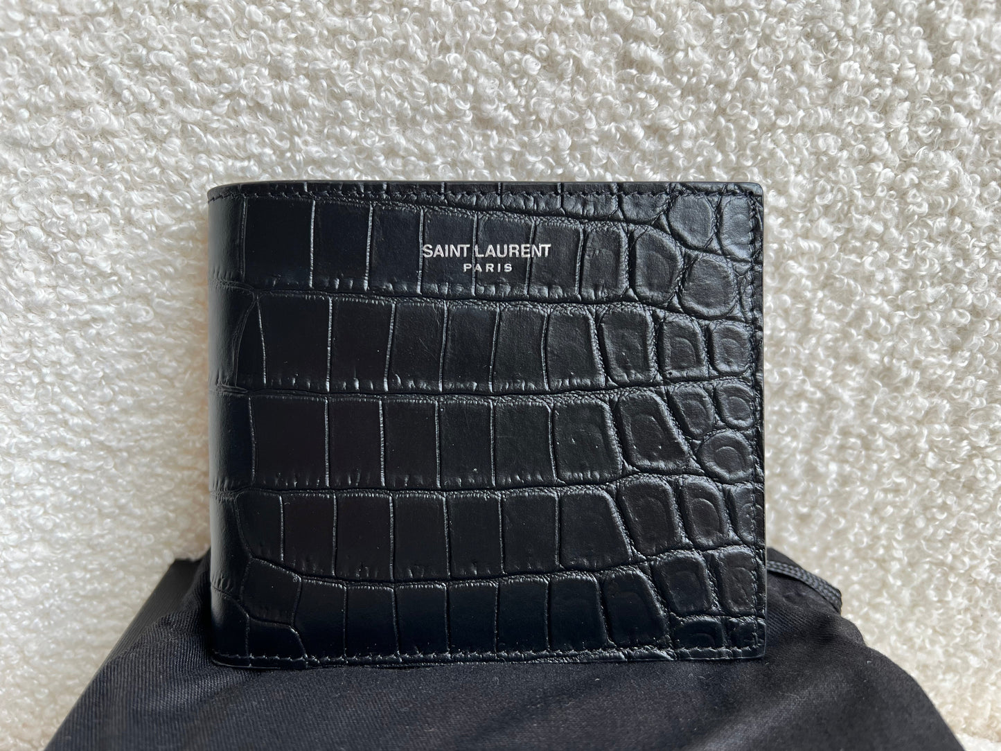 Yves Saint Laurent Black Croc Wallet (RRP £415)