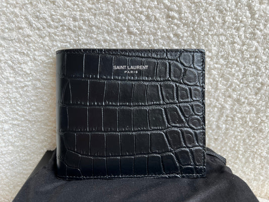 Yves Saint Laurent Black Croc Wallet (RRP £415)