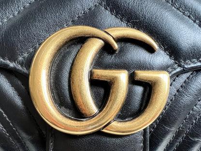 Gucci GG Black Marmont Small Shoulder Bag (RRP £2070)