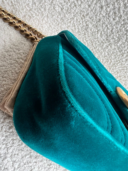 Gucci GG Mini Velvet Marmont Mini Shoulder Bag (RRP £1295)