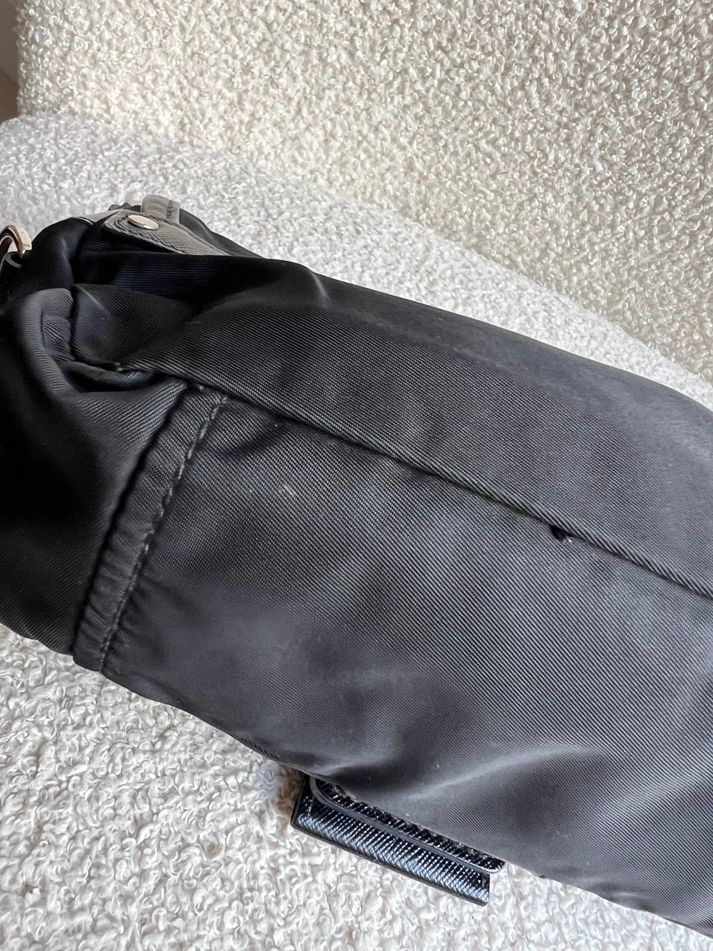 Prada Vintage Nylon Buckle Shoulder Bag