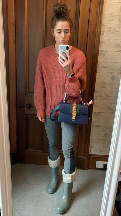 Gucci Navy Blue Sylvie Small Bag (RRP £1,920)
