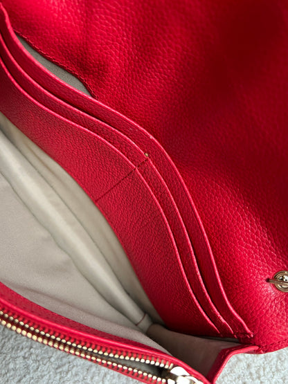 Mulberry Hibiscus Red Bayswater Clutch (RRP £495)