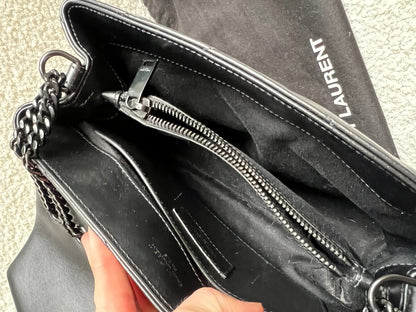Yves Saint Laurent (YSL) Black on Black Small Lou Lou (RRP £1,940)
